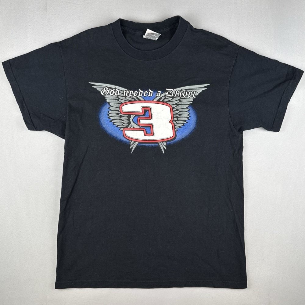 Vintage Dale Earnhardt #3 God Needed A Driver Memorial NASCAR T Shirt Large - Picture 2 of 10